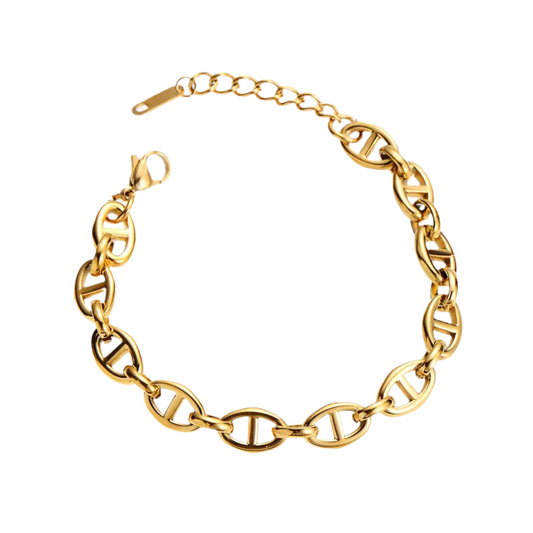 Bracelet cd maille acier inoxydable pas cher