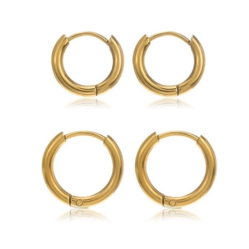 Adela | Boucles d’oreilles en acier inoxydable 12 mm, 16 mm