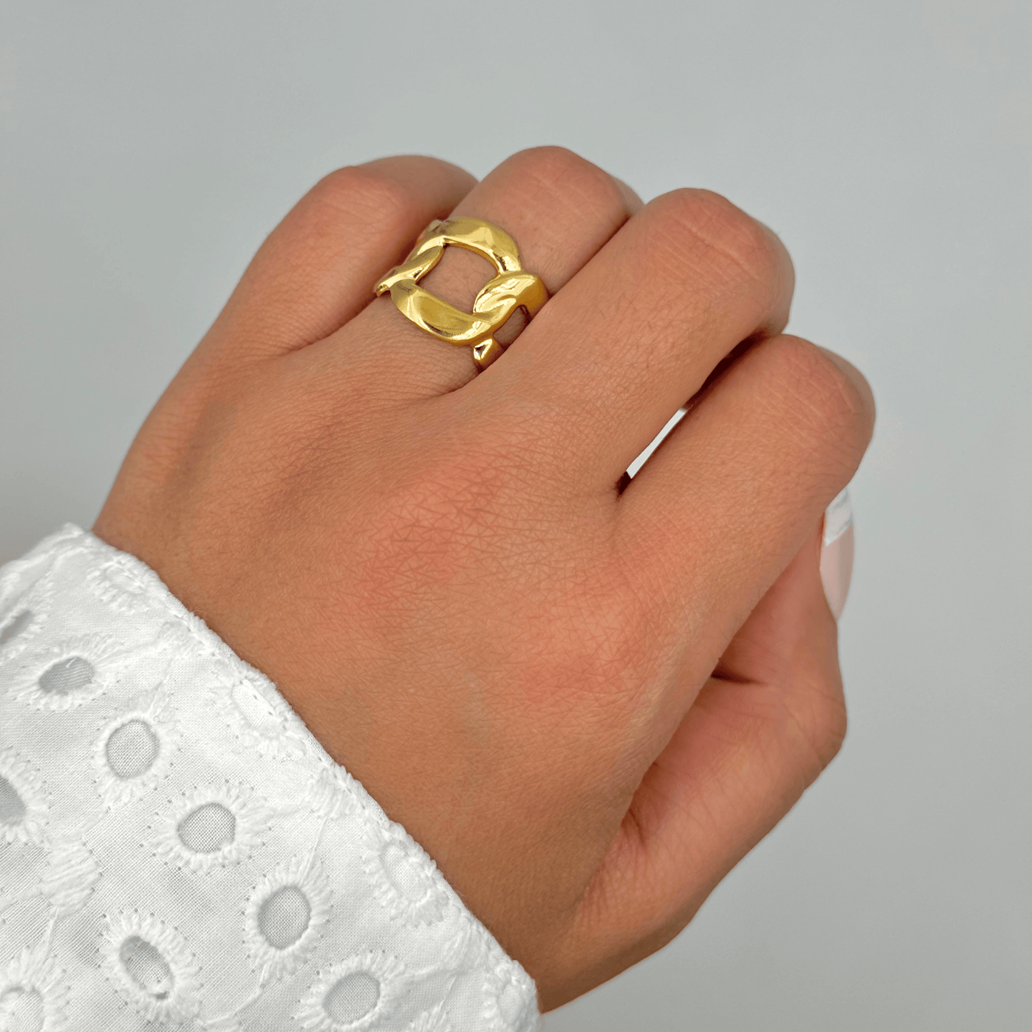 Bague en acier inoxydable ajustable pas cher