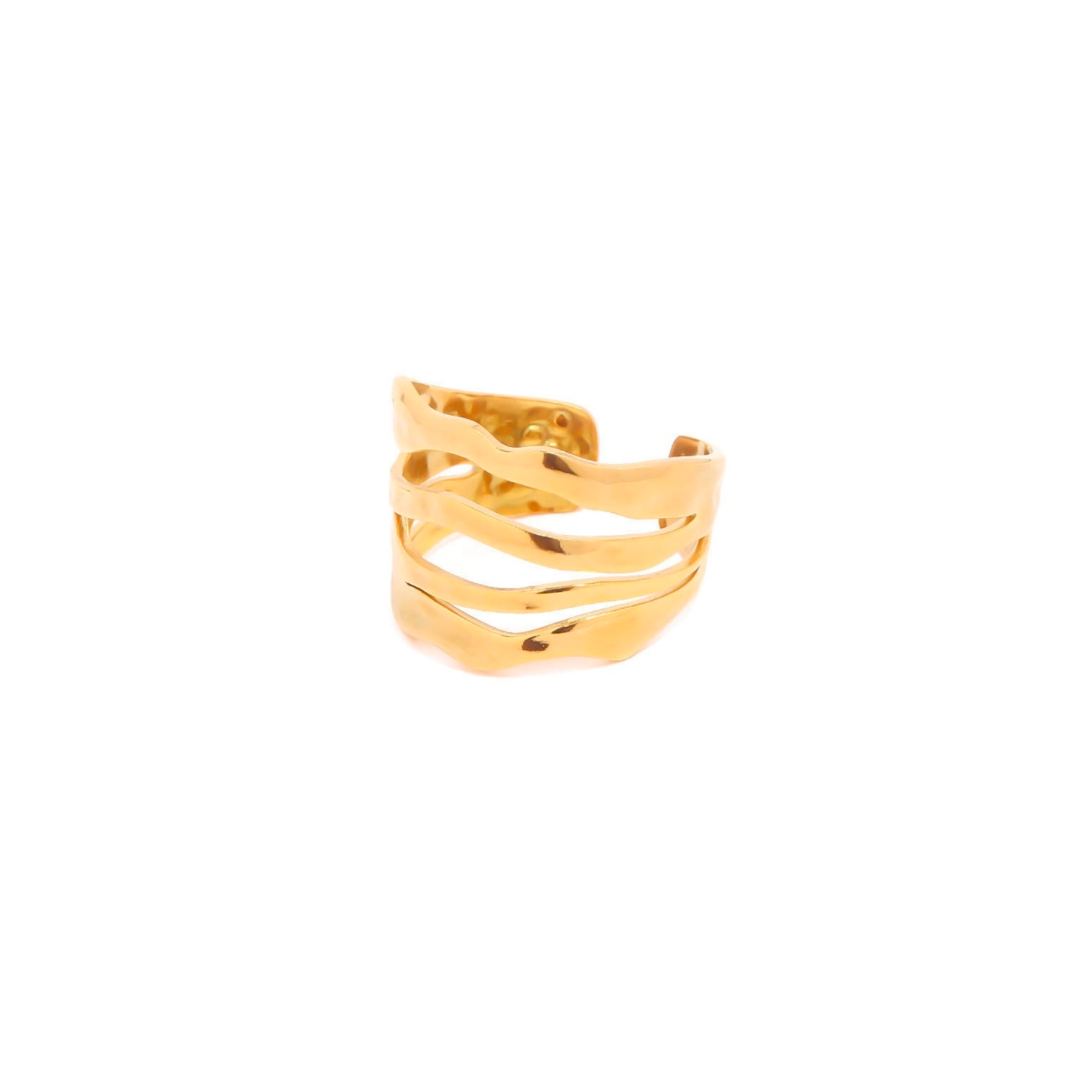Aura | Bague en acier inoxydable ajustable