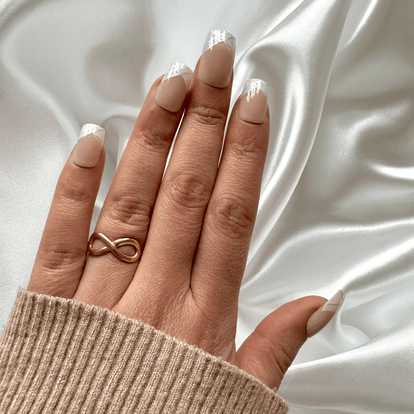 Bague en acier inoxydable ajustable dorée