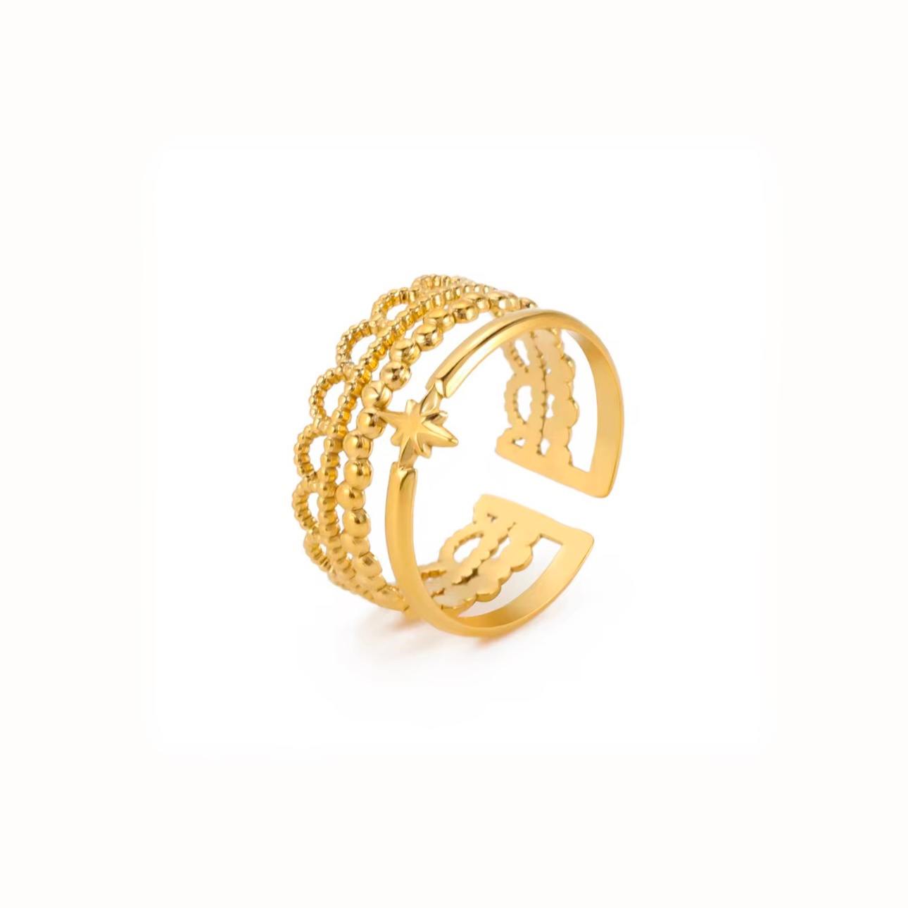 Bague en acier inoxydable ajustable pas cher