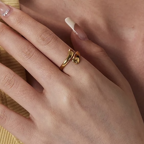 Bague en acier inoxydable ajustable pas cher