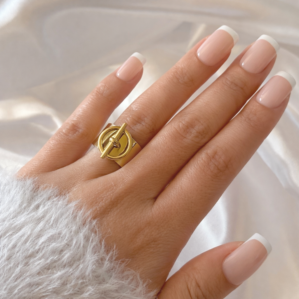 Bague breloque en acier inoxydable