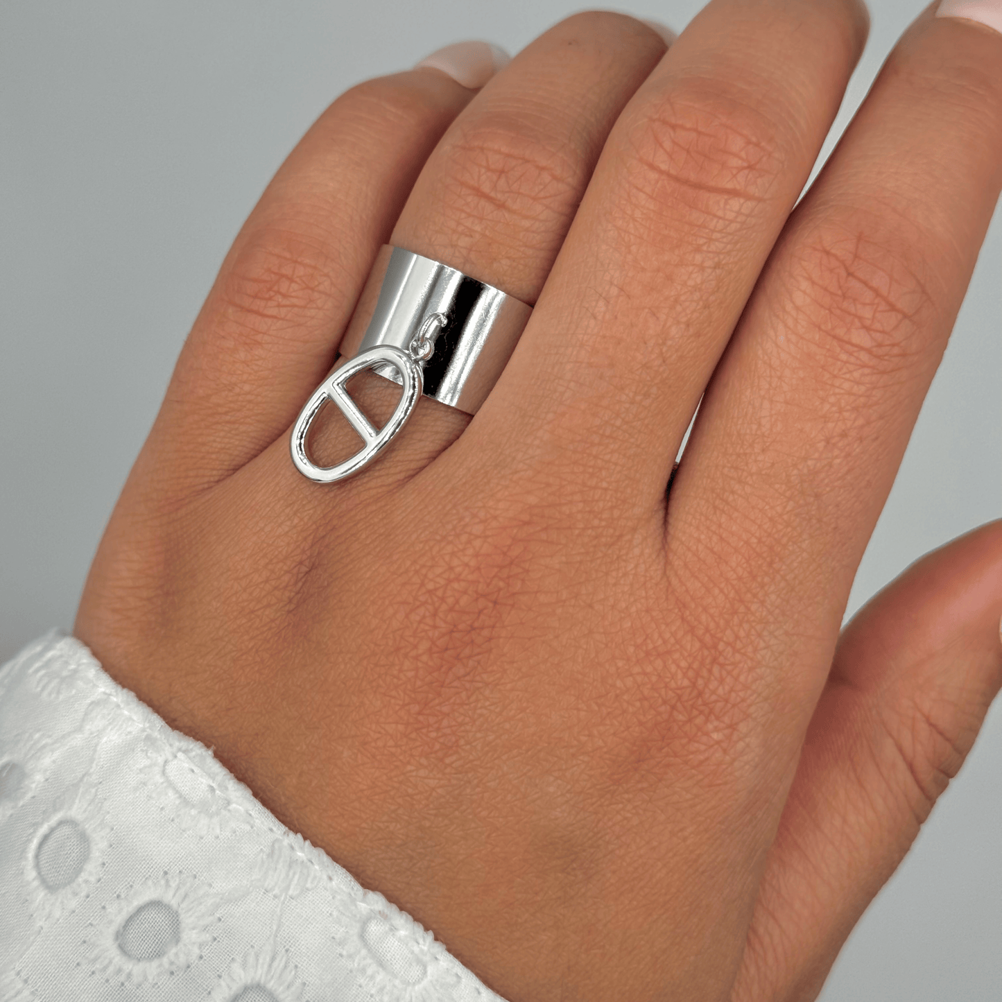 Bague en acier inoxydable ajustable pas cher
