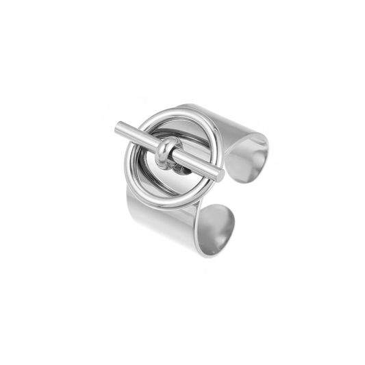 Bague maille breloque acier inoxydable ajustable pas cher