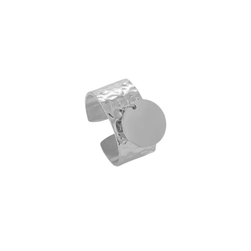 Bague breloque en acier inoxydable ajustable