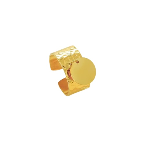 Bague breloque en acier inoxydable ajustable