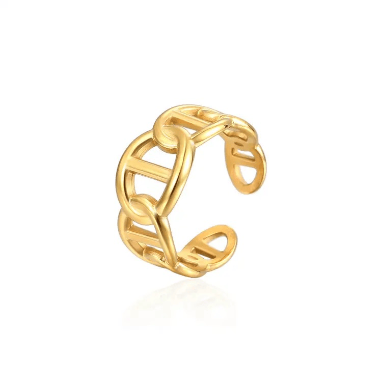 Bague en acier inoxydable ajustable pas cher