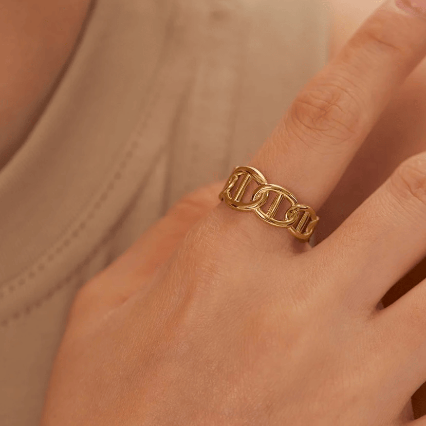 Bague en acier inoxydable ajustable pas cher