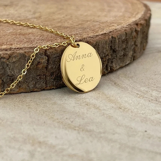 Gravure bijoux en acier inoxydable collier pas cher