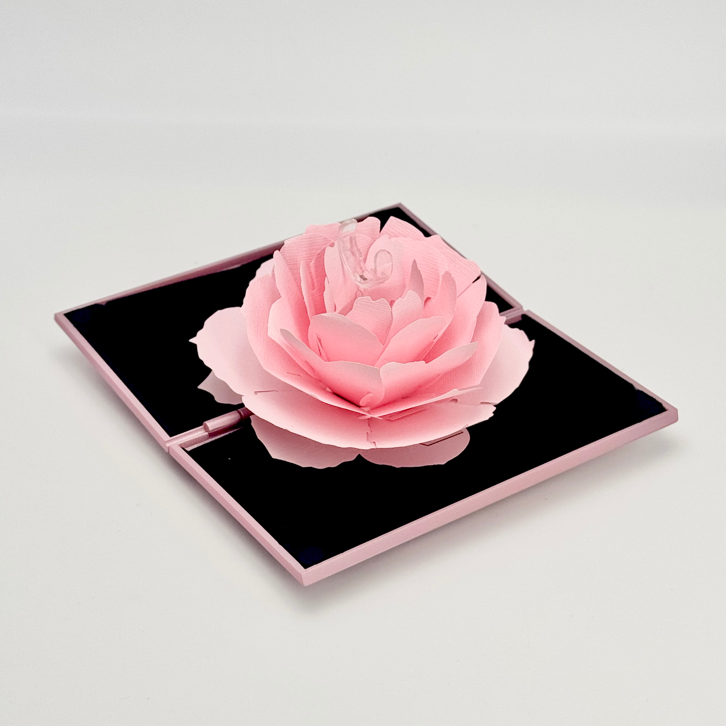 Boîte fleur rose pour bague pas cher saint Valentin