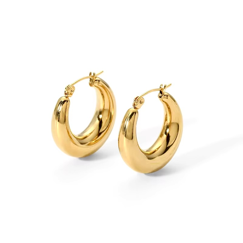 Camélia | Boucles d’oreilles en acier inoxydable