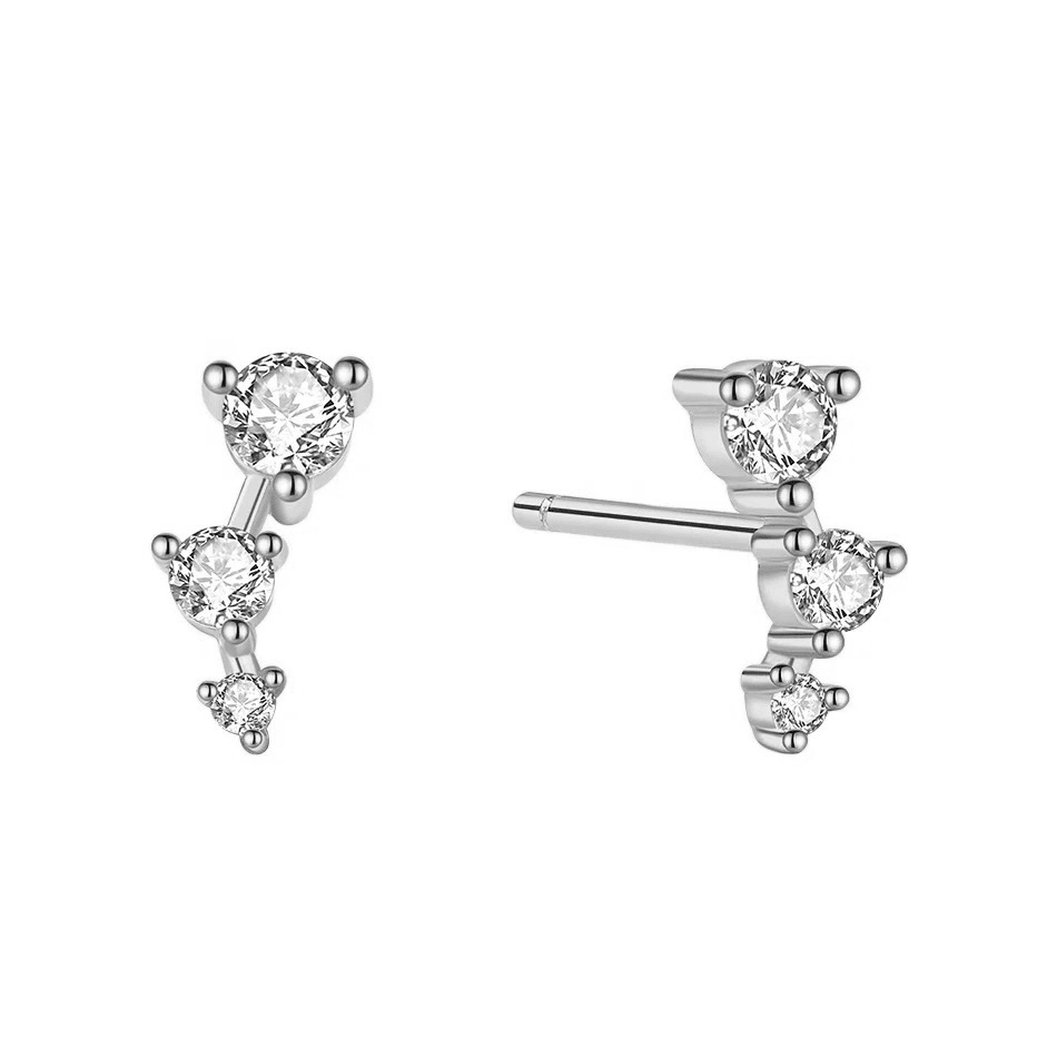 Boucles d’oreilles en acier inoxydable et zircon pas cher