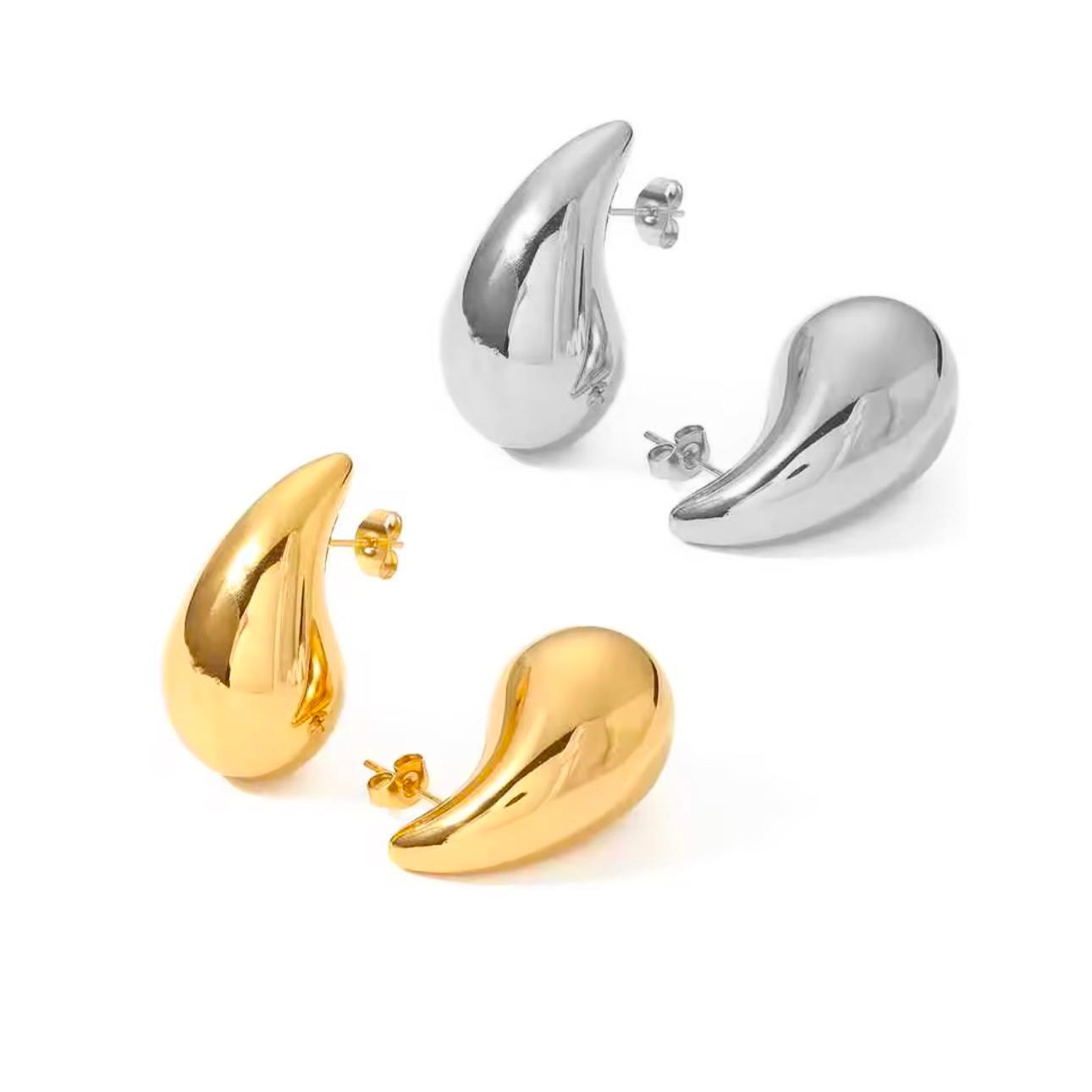 Ada I Boucles d’oreilles goutte en acier inoxydable