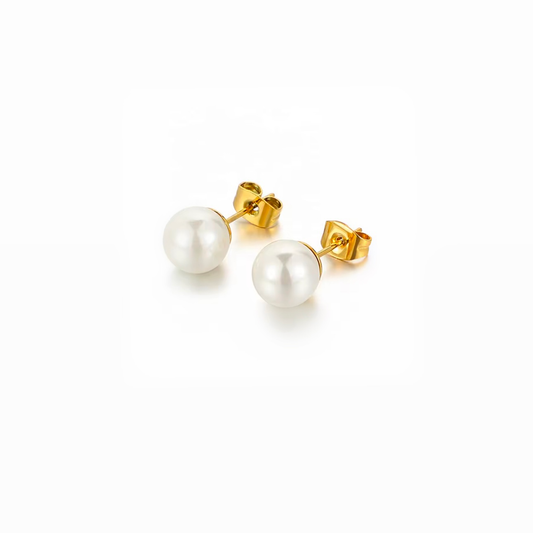 Blanchette | Boucles d’oreilles en perles et acier inoxydable