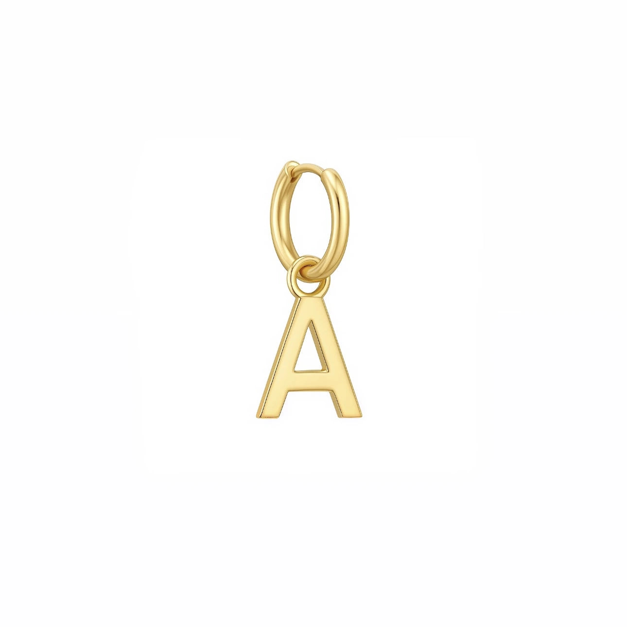 Mono boucles d’oreilles lettre acier inoxydable