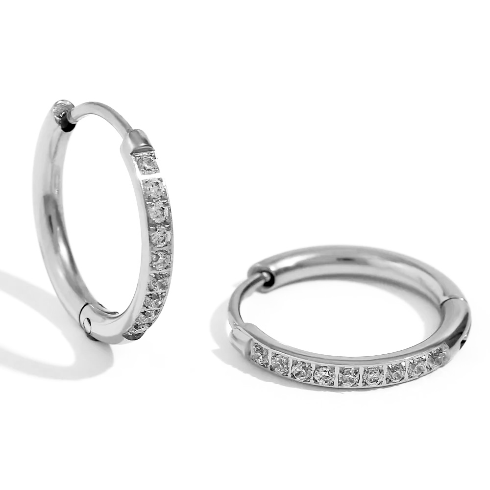 Adenore | Boucles d’oreilles en acier inoxydable 16 mm