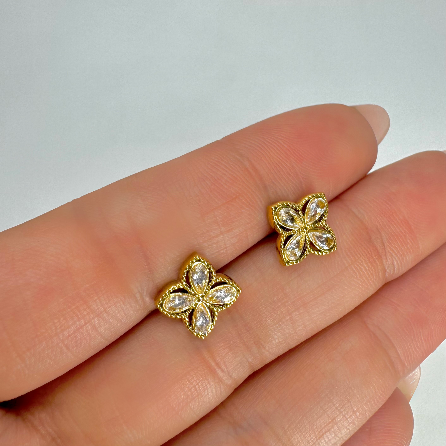 Boucles d’oreilles en diamant et acier inoxydable chic cadeau pour femme pas cher