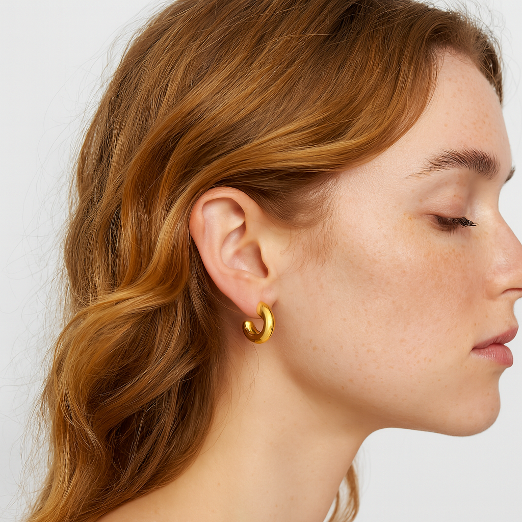 Boucles d’oreilles en acier inoxydable