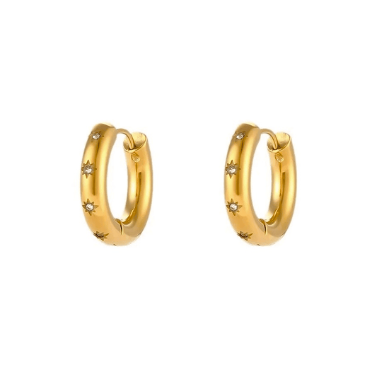 Boucles d’oreilles en acier inoxydable et zircon piercing pas cher