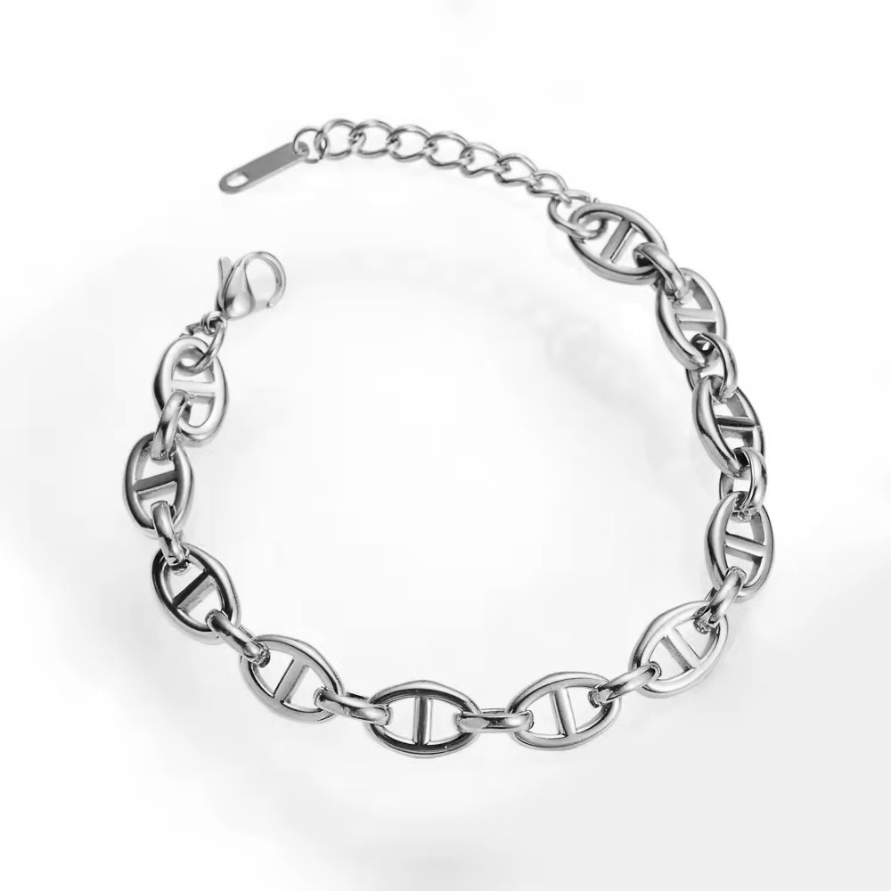 Bracelet cd maille acier inoxydable pas cher