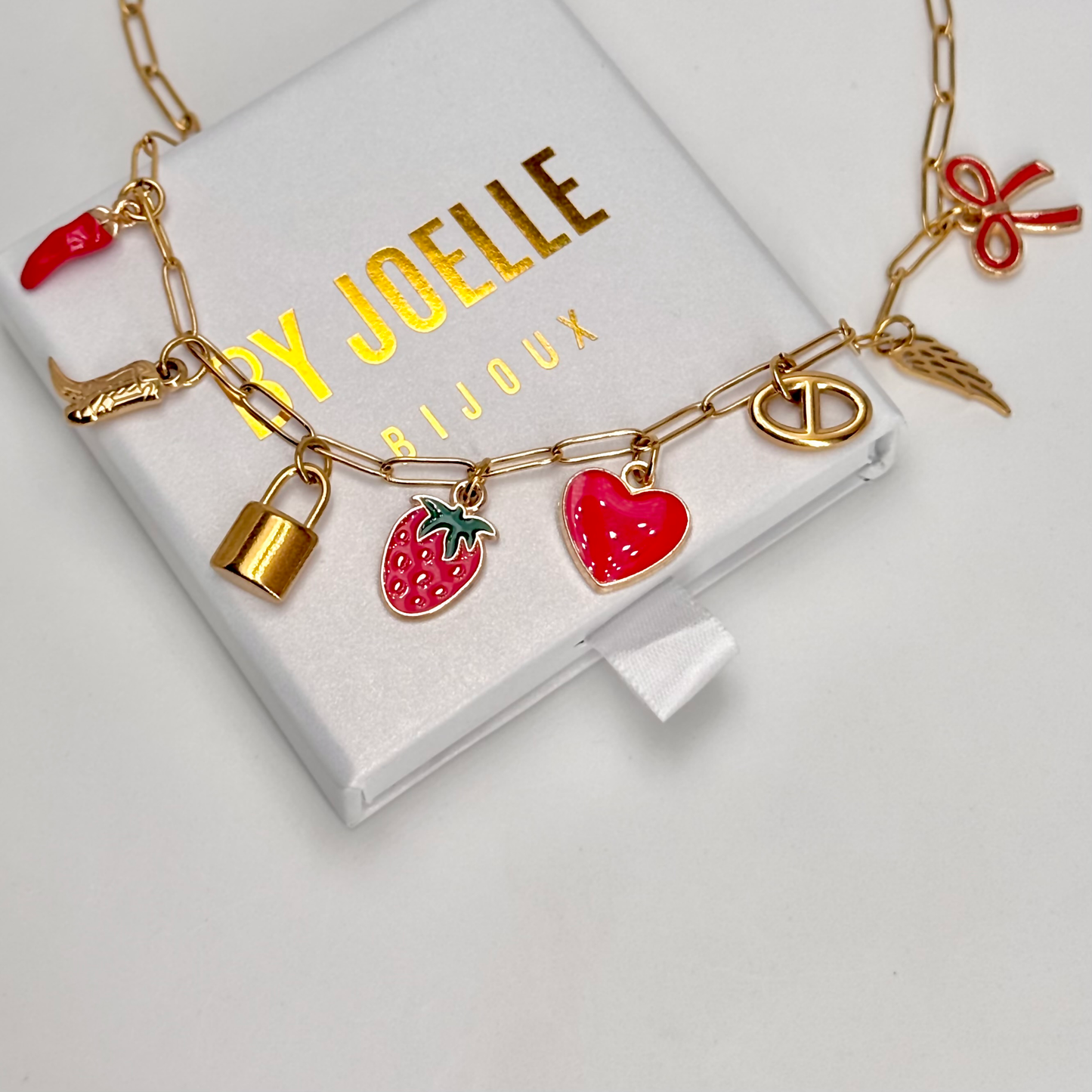 Collier charms en acier inoxydable pas cher