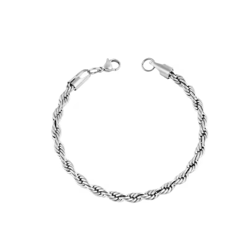 Bracelet torsadé acier inoxydable