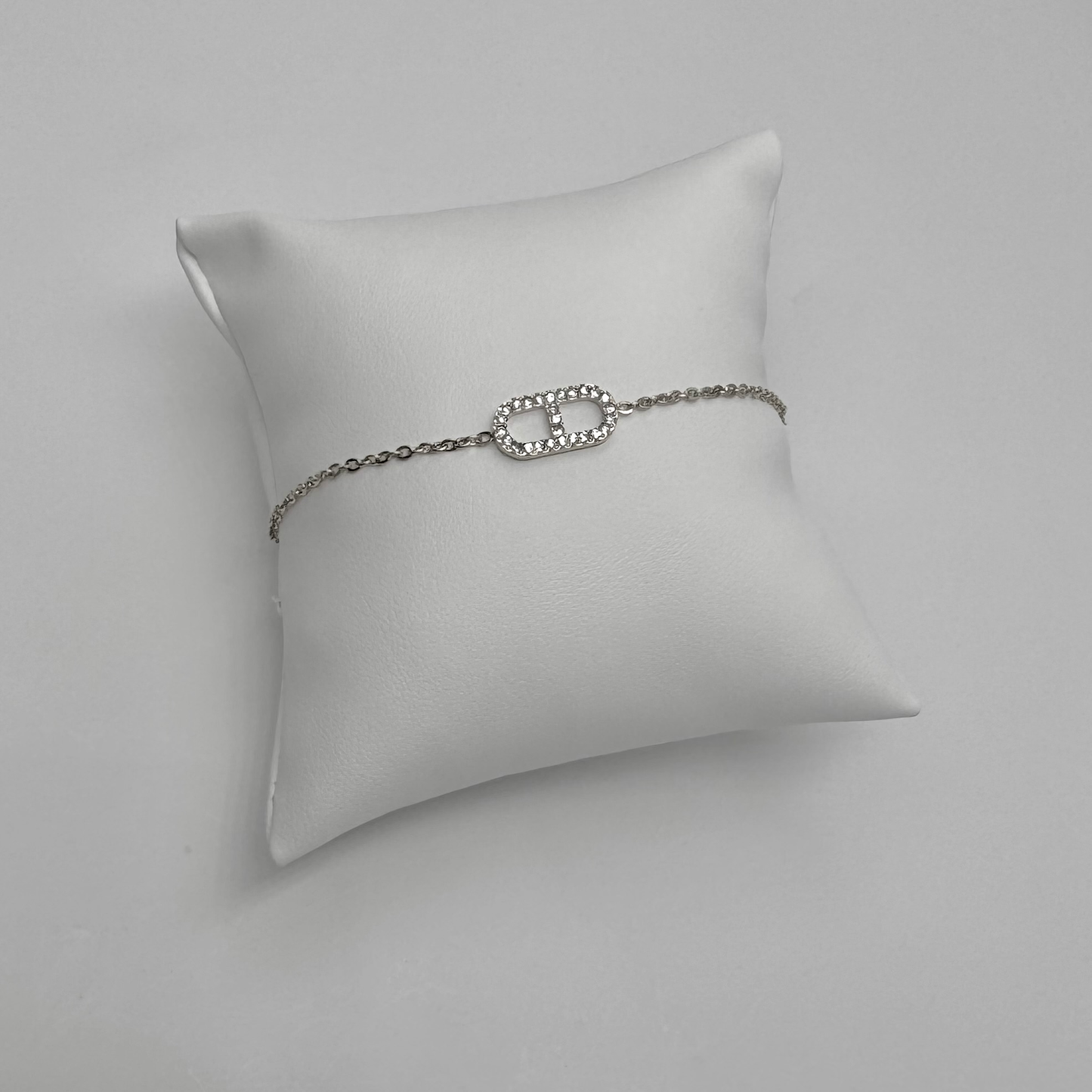 Bracelet maille marine en acier inoxydable et diamant argenté pas cher cadeau pour femme