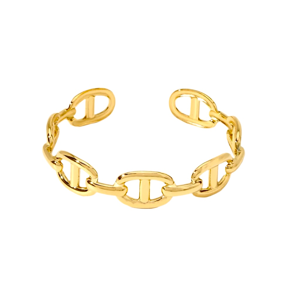 Bracelet jonc maille en acier inoxydable pas cher