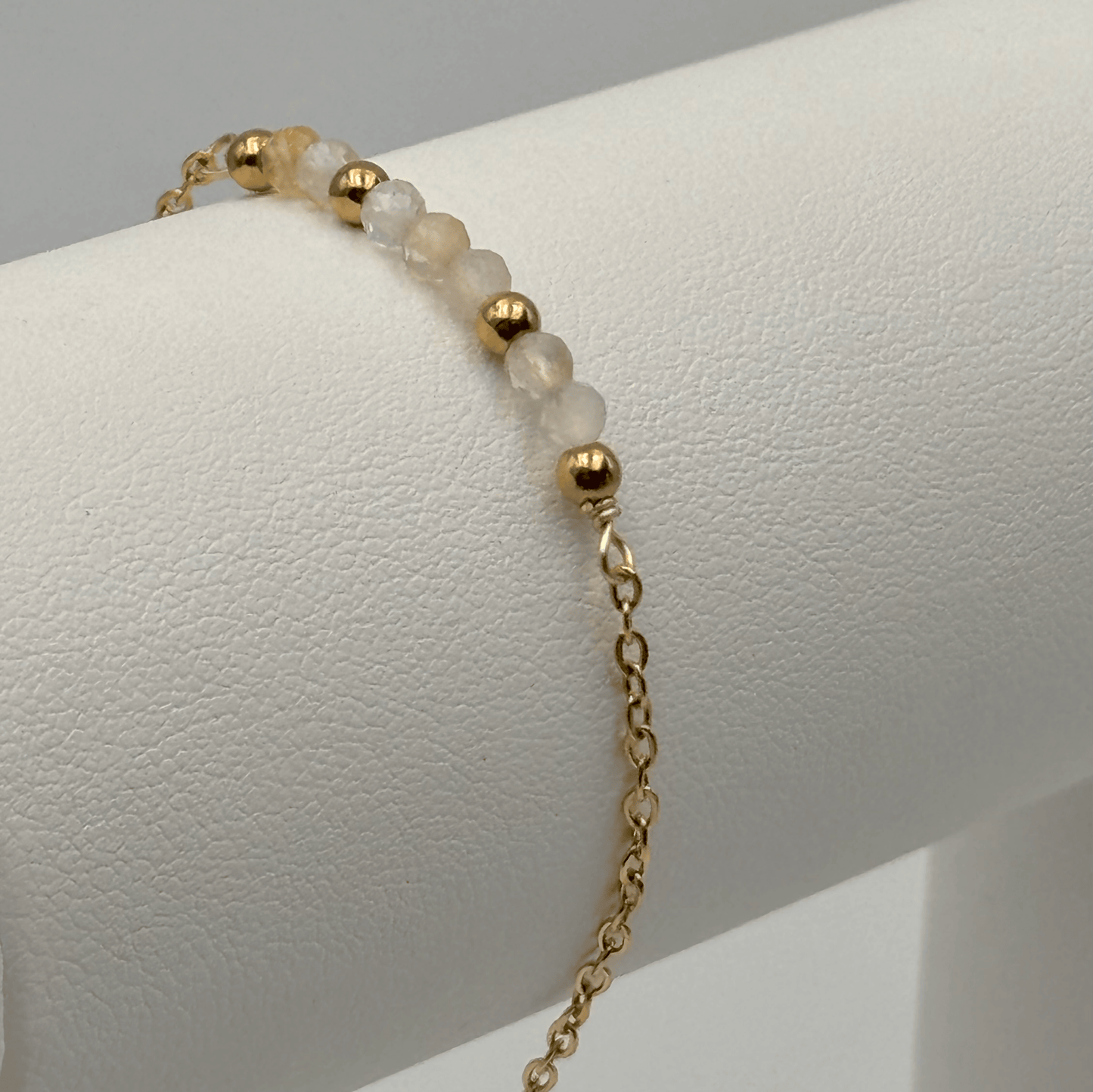 Bracelet pierres en acier inoxydable ajustable pas cher tendance cadeau pour femme
