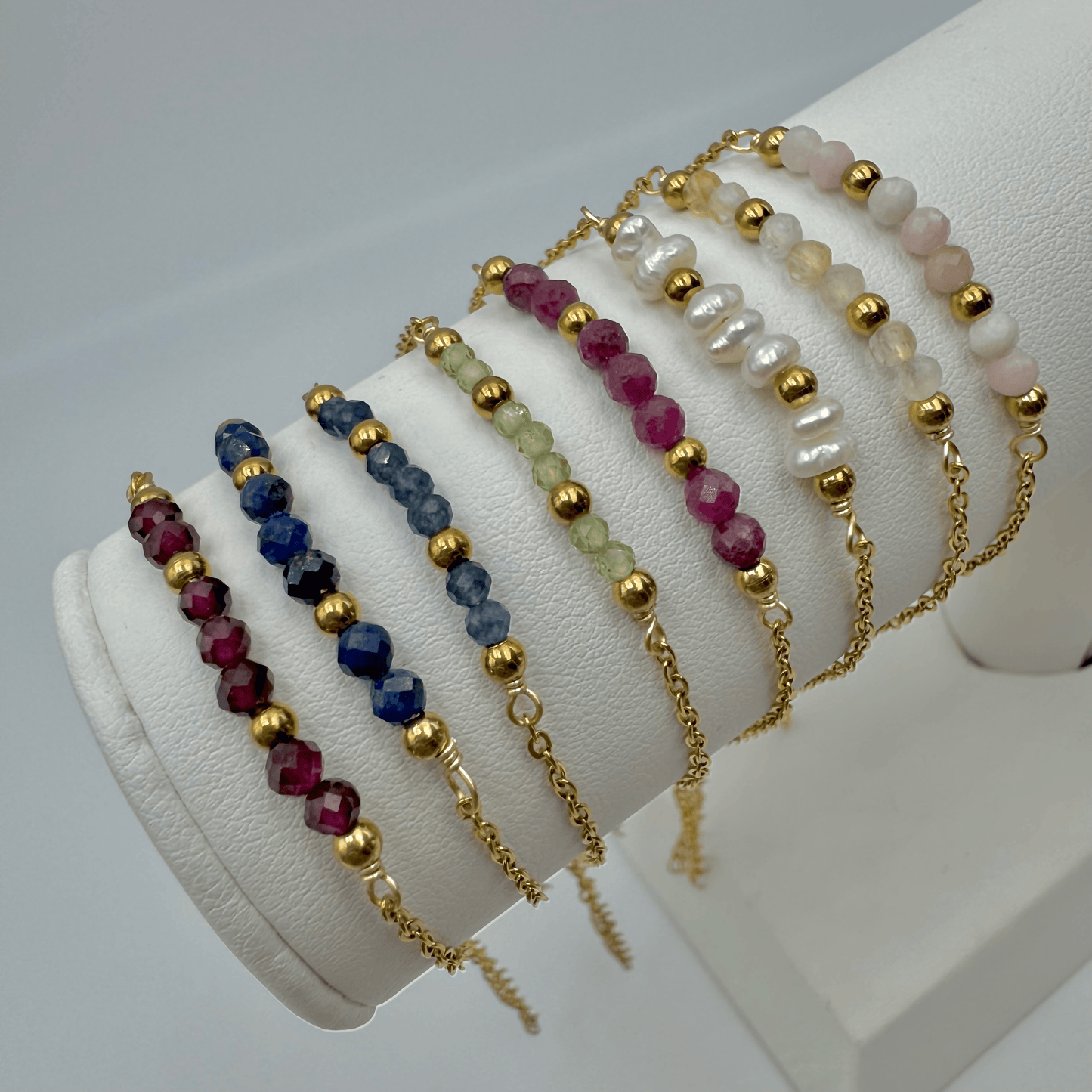Bracelet pierres en acier inoxydable ajustable pas cher tendance cadeau pour femme