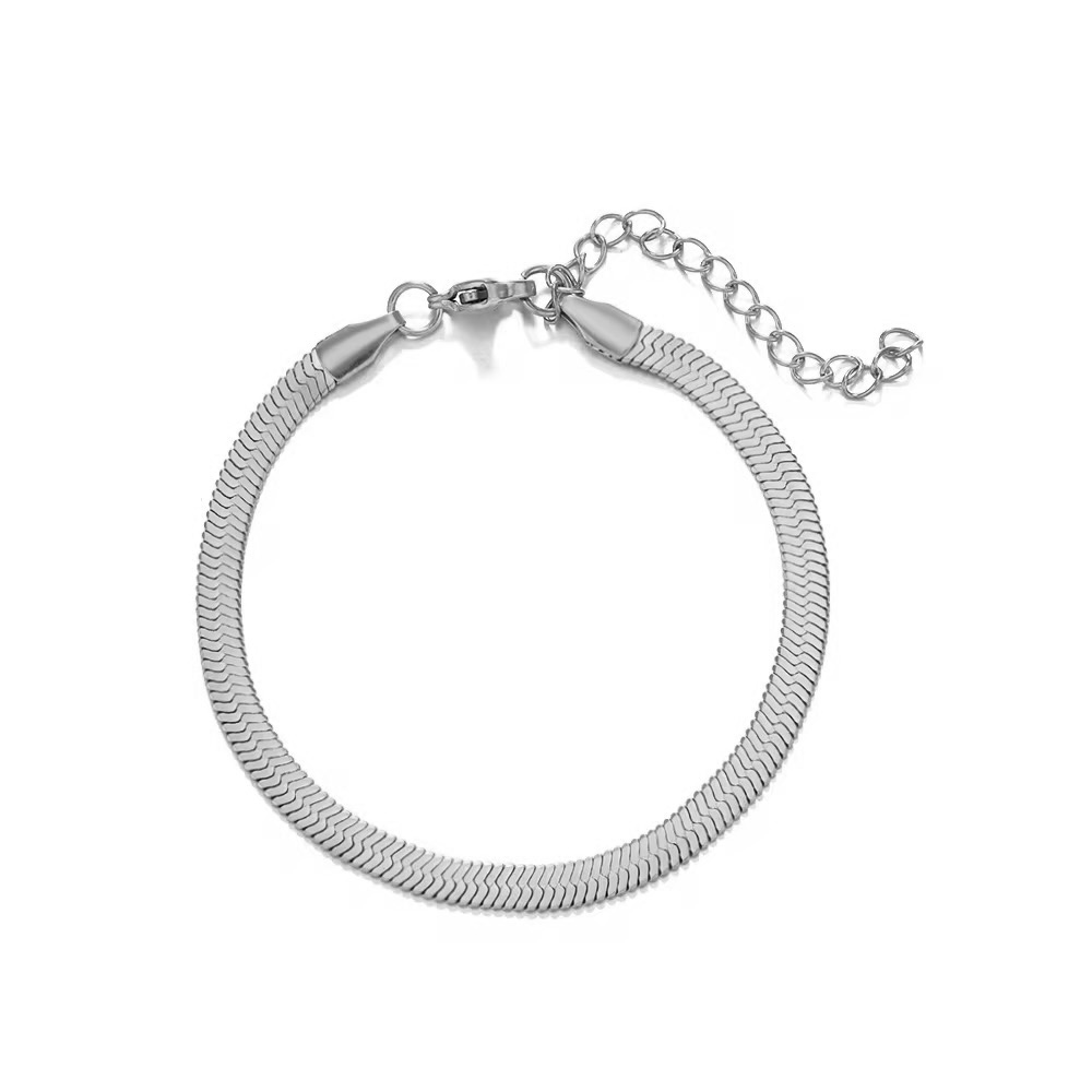 Bracelet serpent acier inoxydable argenté