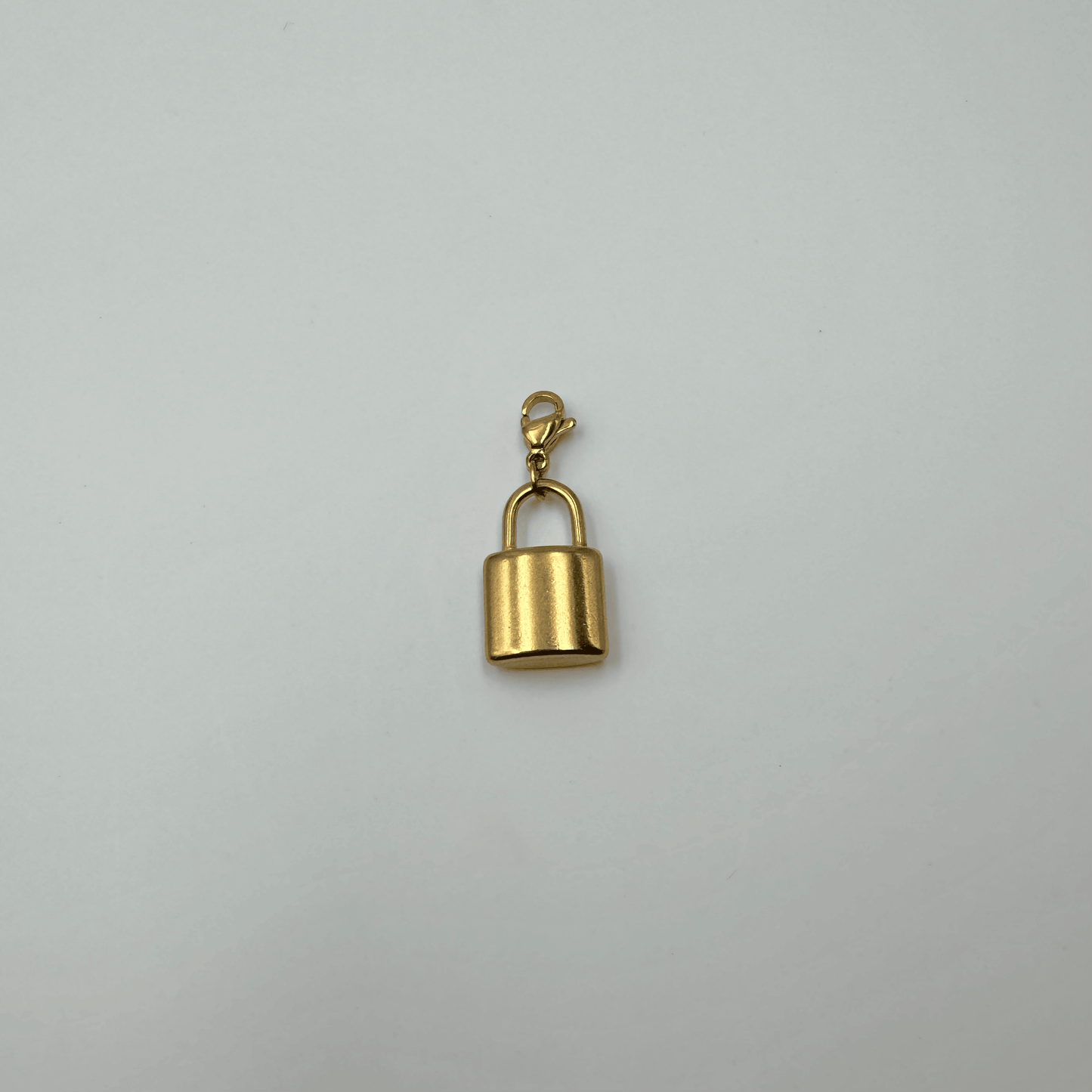 Charms cadenas en acier inoxydable et fermoir