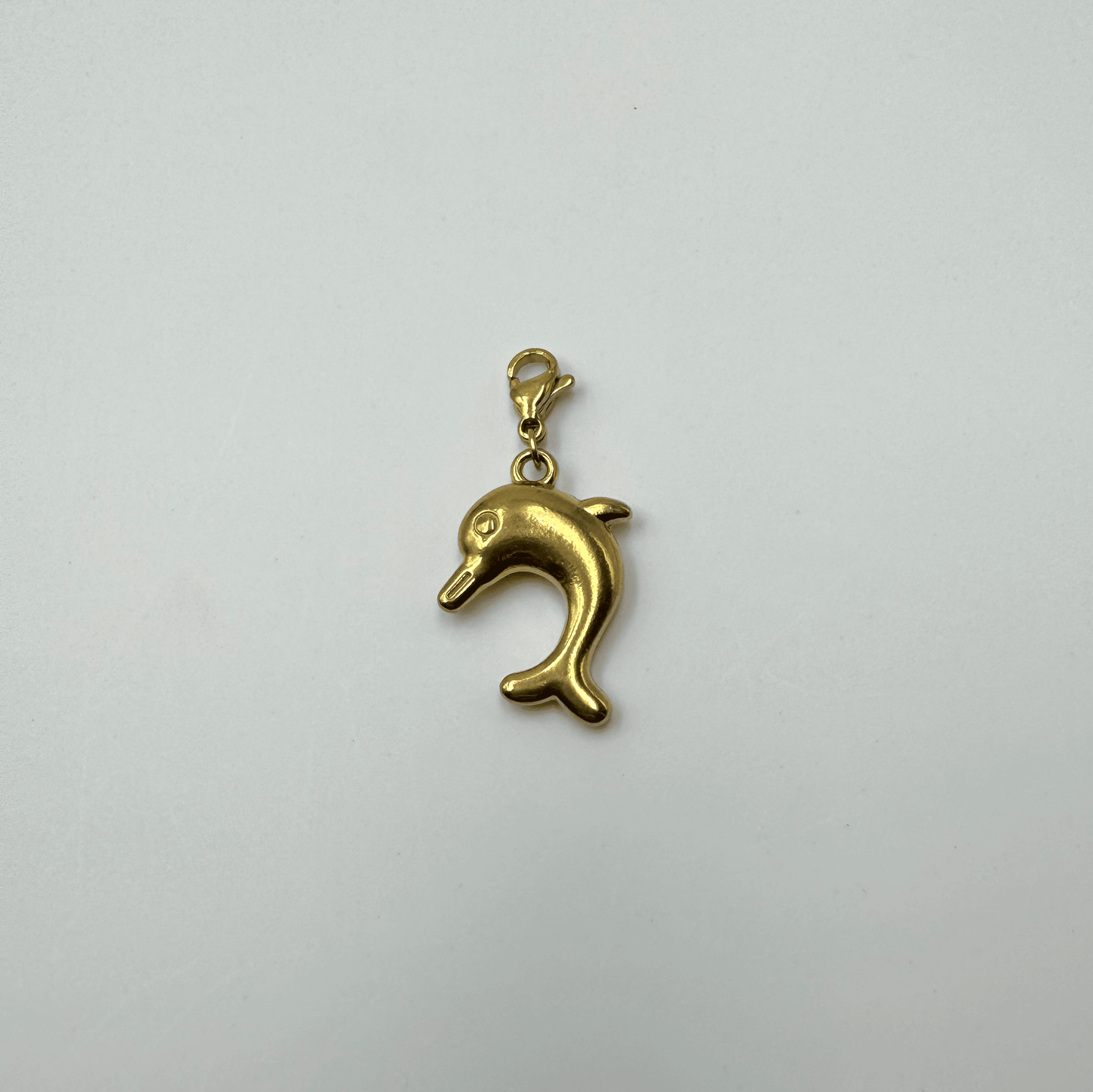 Charms dauphin en acier inoxydable et fermoir