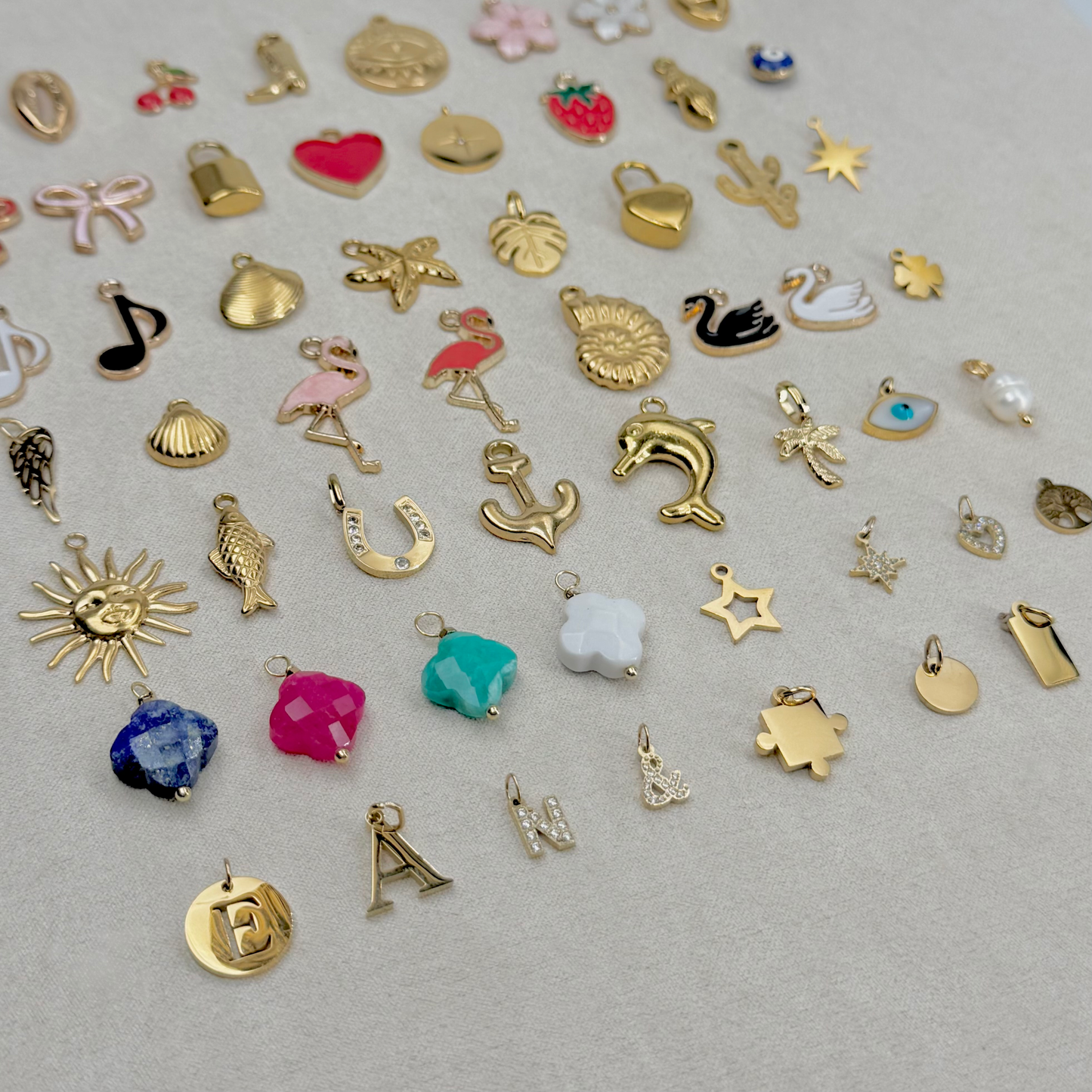 Collier charms en acier inoxydable pas cher