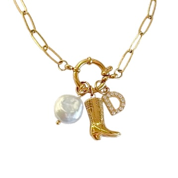 Collier charms personnalisé en acier inoxydable