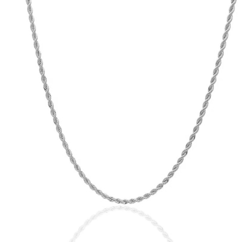 Collier en acier inoxydable torsadé doré
