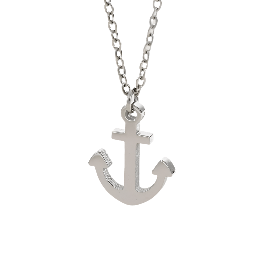 Collier ancre en acier inoxydable doré pas cher