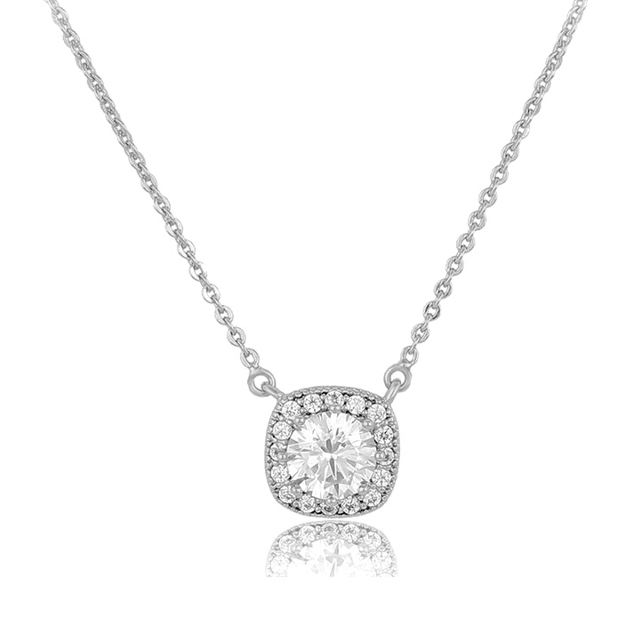 Collier en acier inoxydable diamant pas cher