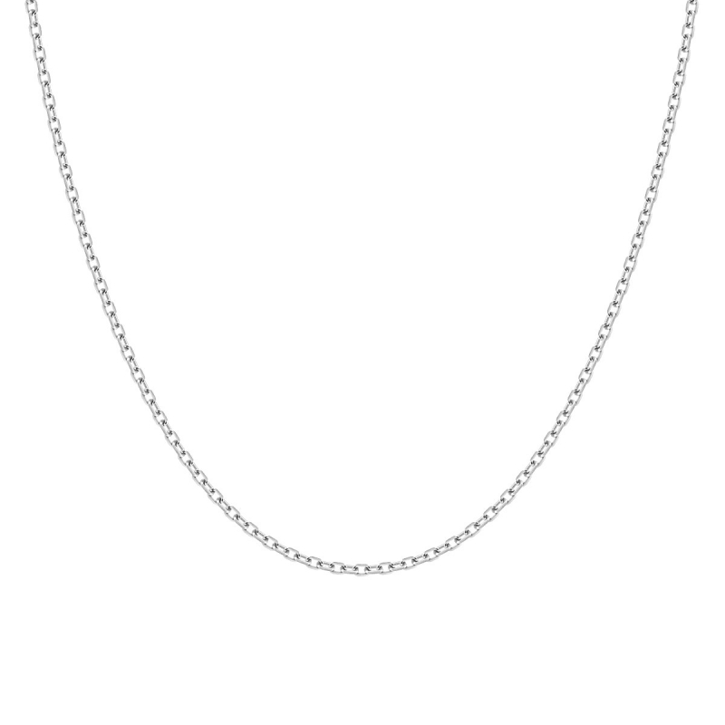 Collier chaîne en acier inoxydable ajustable argenté pas cher cadeau pour femme