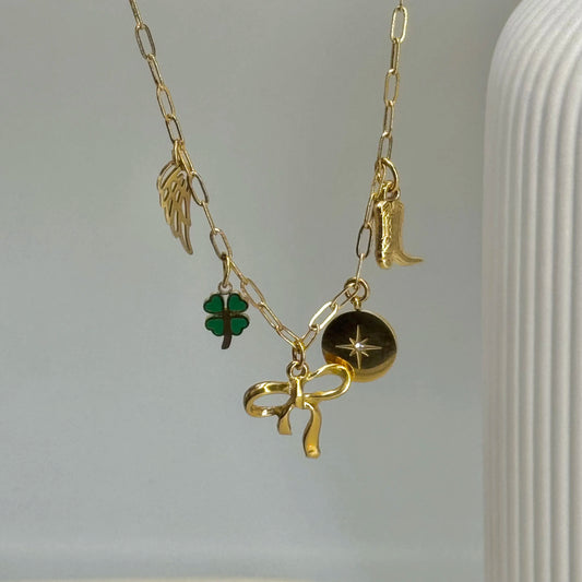 Collier charms acier inoxydable