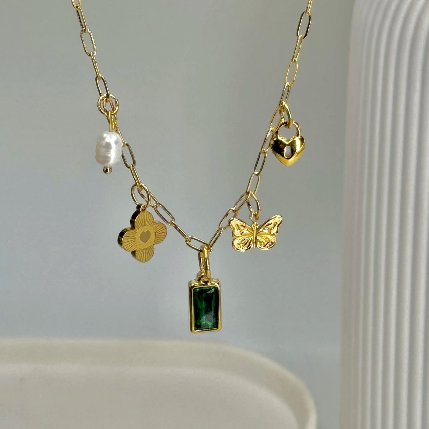 Collier Charms acier inoxydable