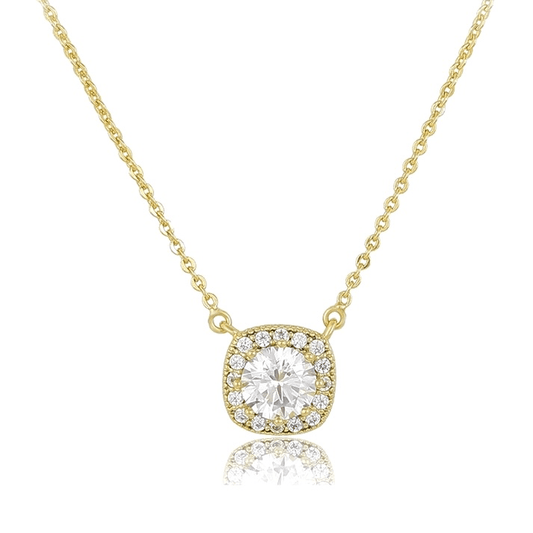 Olivia I Collier Diamant argenté en acier inoxydable