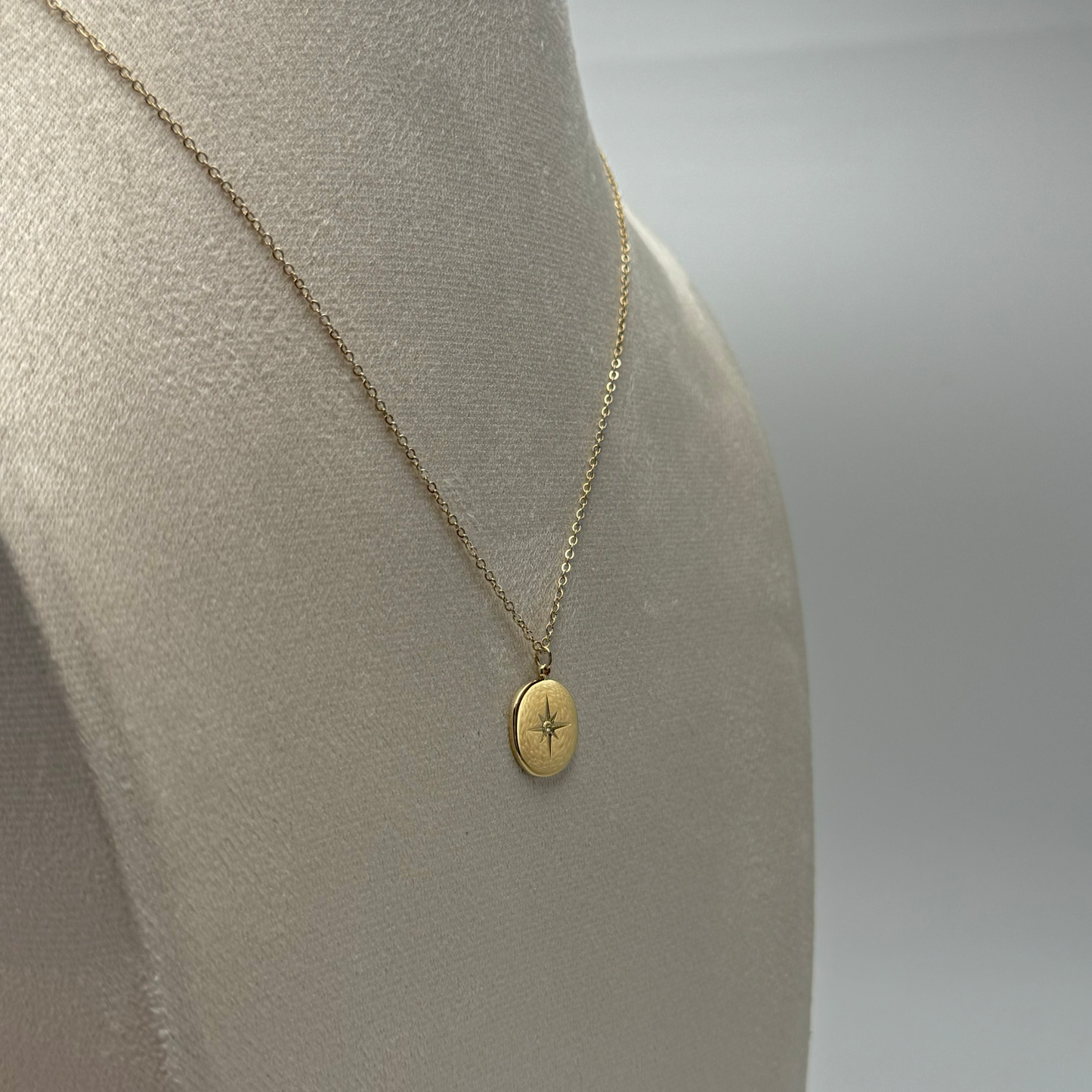 Collier étoile polaire en acier inoxydable doré pas cher cadeau femme