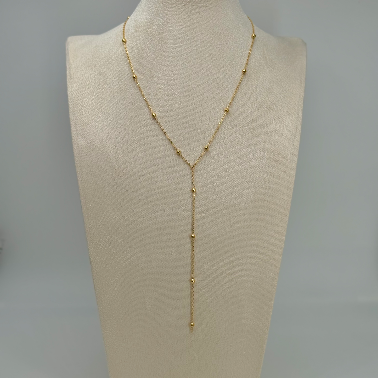 Collier Y en acier inoxydable doré pas cher