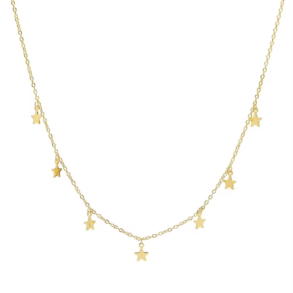 Collier étoiles en acier inoxydable