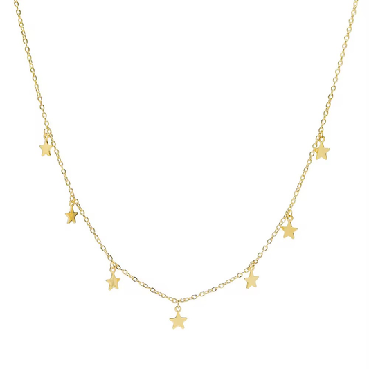 Collier étoiles en acier inoxydable
