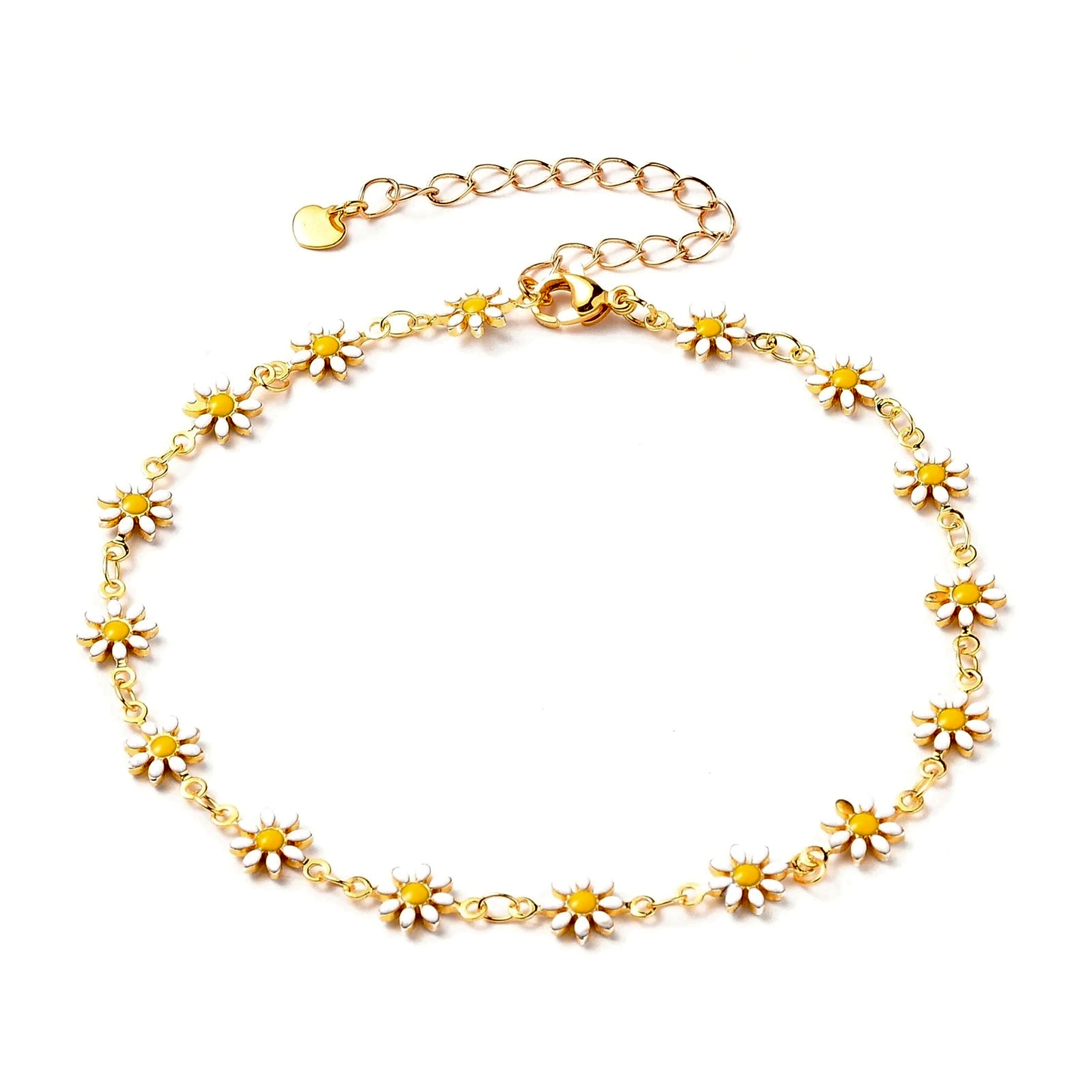 Collier ras du cou fleur en acier inoxydable doré fait mais tendance cadeau pour femme pas cher