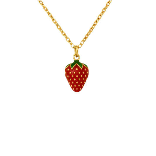 Collier fraise en acier inoxydable